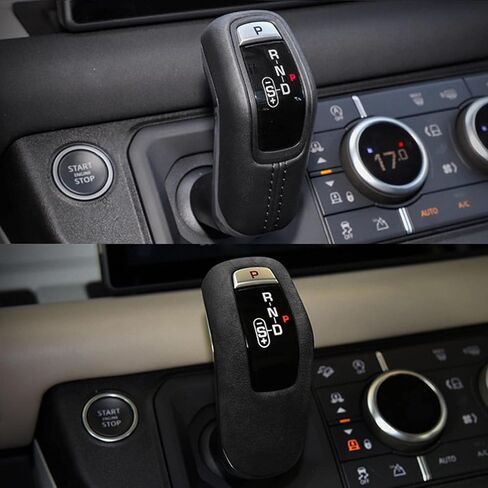Suede Wrap Gear Shift Knob Cover Sticker Interior Accessories,Fit for Land Rover Defender L663 90 110 2020 2021 2022 2023 in Saudi Arabia