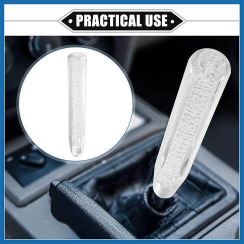Gear Shift Knob Stick, 30cm Faux Crystal Transparent Bubble Gear Shifter Universal for Manual Transmission Vehicle Durable Acrylic Clear with Adapter Item Replacement in Saudi Arabia