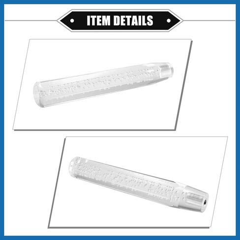 Gear Shift Knob Stick, 30cm Faux Crystal Transparent Bubble Gear Shifter Universal for Manual Transmission Vehicle Durable Acrylic Clear with Adapter Item Replacement in Saudi Arabia