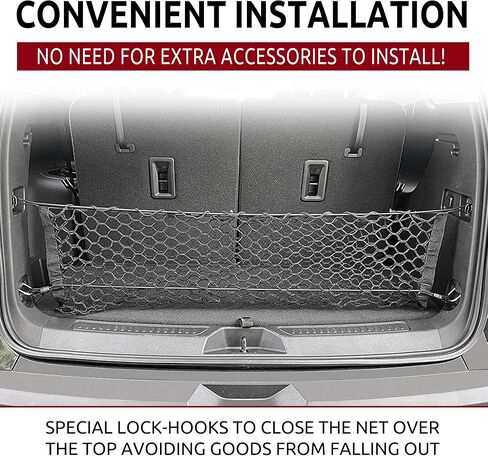 Envelope Style Automotive Elastic Trunk Mesh Cargo Net for Buick Encore GX 2020-2026 - Premium Trunk Organizer and Storage - Luggage Net for Crossover - Best Car Organizer for Buick Encore GX in Saudi Arabia