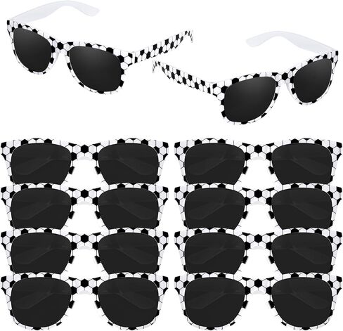 10/20 Pack Soccer Sunglasses White Black Frame Plastic Sunglasses Soccer Team Gifts for Sport Birthday Party Favors in Saudi Arabia