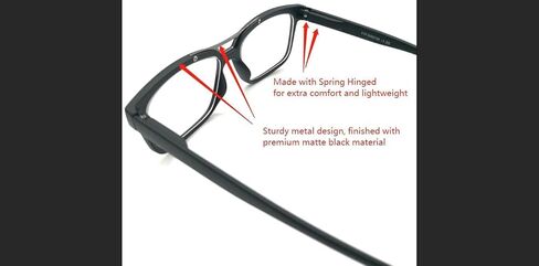 BillyJoe Nearsighted Glasses for Distance Driving Myopia Glasses for Men Women (2Pairs) Rectangular Square Shape in Saudi Arabia