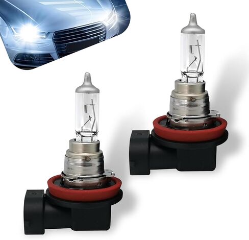2 PCS H16 Car Front Lighting Halogen Bulb, 21W All-in-one Anti-vibration Anti-UV Quartz Plug-and-play High Low Beam, Ultra-bright Beam 60000H Lifespan Bulb Replacement, for Cars (White) in Kuwait