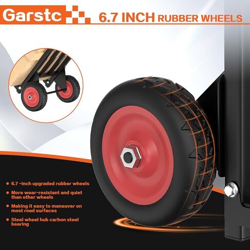 Hand Truck Dolly & Multi-Purpose Cart - 300 lBS Load Capacity Heavy Duty Hand Truck Dolly Solid Wheels, Sturdy Welded Frame, Portable and Compact Design Home, Commercial, Travel - Easily (Bark) in Kuwait