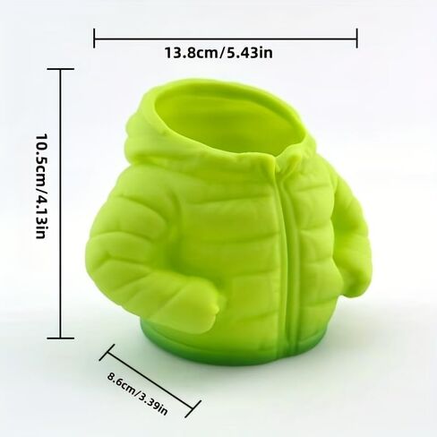 3D Printed Down Jacket Pen Holder - Creative Desktop Organizer for Pens, Makeup Brushes, Home Office Decor, Random Color in Saudi Arabia