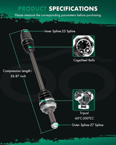 SCITOO Front Left CV AXLE 60-7259 SB-8-8523A for Subaru Forester Legacy Baja Impreza Outback 2.5L 3.0L 2.0L 2.2L in Saudi Arabia