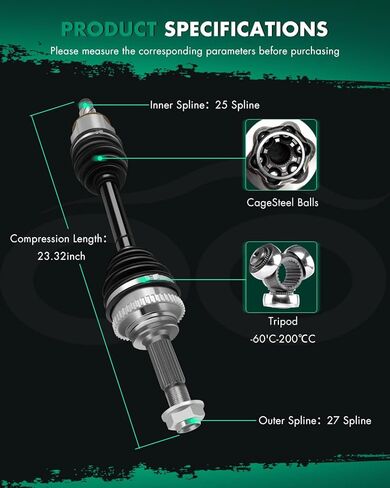 SCITOO Front Right CV AXLE 60-6282 for Infiniti G37 G25 G35 3.7L 2.5L 3.5L in Saudi Arabia