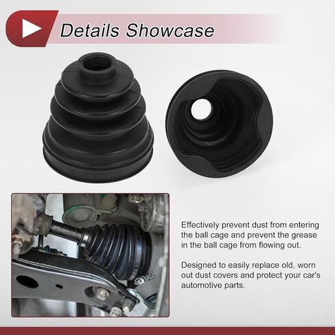 1 Set CV Joint Boot Kit for BMW X1 2016-2023 for BMW X2 2018-2023 Inner Constant Velocity Joint Boot W/Clamps No.31608618545 Black Rubber in Saudi Arabia