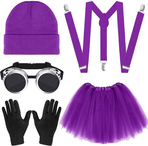 6 PCS Adults Yellow Costume Accessories for Women, Beanie Suspenders for 100th Days of School Cosplay Dress Up in Saudi Arabia
