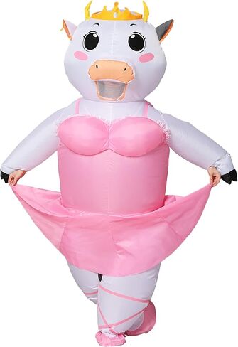 زي راقصة الباليه خفيف الوزن وسهل الحركة وقابل للنفخ مقاس البالغين: بدلة حيوانات مضحكة للهالوين والحفلات والحفلات التنكرية in Kuwait