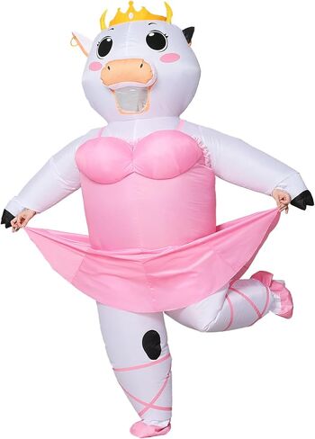 زي راقصة الباليه خفيف الوزن وسهل الحركة وقابل للنفخ مقاس البالغين: بدلة حيوانات مضحكة للهالوين والحفلات والحفلات التنكرية in Kuwait
