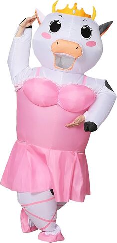 زي راقصة الباليه خفيف الوزن وسهل الحركة وقابل للنفخ مقاس البالغين: بدلة حيوانات مضحكة للهالوين والحفلات والحفلات التنكرية in Kuwait