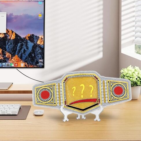 DIY Belt Diamond Art Painting Ornament Kit, 5D DIY Diamond Waistband Universal Champion Diamond Art Acrylic Belt for Men Women for Xmas Home Desktop Decoration Ornament Gift in Kuwait