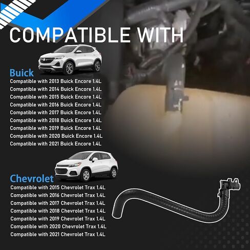 Engine Radiator Coolant Reservoir Air Bleed Hose Compatible with 2013-2021 Buick Encore 2015-2021 Chevrolet Trax 1.4L Replaces 96968694 in Saudi Arabia