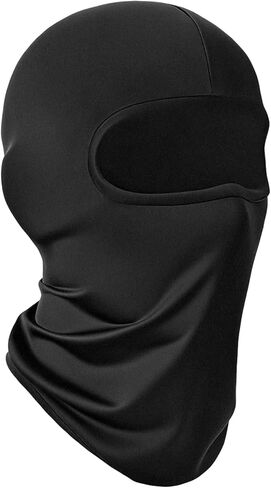 Black Ice Silk Balaclava, Breathable Summer Face Cover for Bicycle & Motorcycle Riding in Saudi Arabia