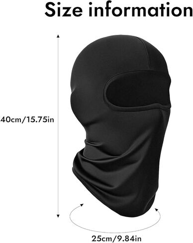 Black Ice Silk Balaclava, Breathable Summer Face Cover for Bicycle & Motorcycle Riding in Saudi Arabia