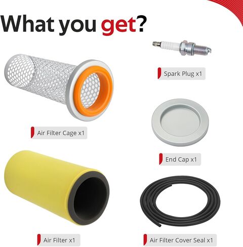 JAVIK Air Filter With Filter Cage End Cap Seal Kit And Spark Plug For Yamaha Rhino 450 660 2004-2009 O.E.M# 5UG-E4451-00-00 in Saudi Arabia