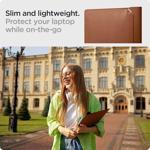 حافظة لاب توب واقية من Spigen Valentinus لجهاز MacBook Neo/Pro/Air M5 Pro/Max (2026) مقاس 14 بوصة، M5/M4/M3/M2/M1 A3434 A3112 A3401 A3185 A2992 A2918 - بني كلاسيكي in Saudi Arabia