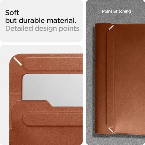 حافظة لاب توب واقية من Spigen Valentinus لجهاز MacBook Neo/Pro/Air M5 Pro/Max (2026) مقاس 14 بوصة، M5/M4/M3/M2/M1 A3434 A3112 A3401 A3185 A2992 A2918 - بني كلاسيكي in Saudi Arabia