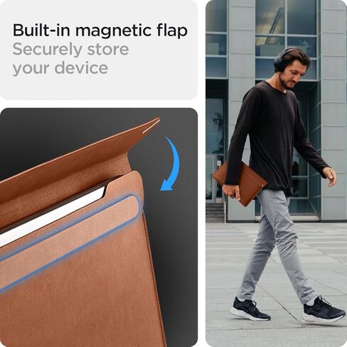 حافظة لاب توب واقية من Spigen Valentinus لجهاز MacBook Neo/Pro/Air M5 Pro/Max (2026) مقاس 14 بوصة، M5/M4/M3/M2/M1 A3434 A3112 A3401 A3185 A2992 A2918 - بني كلاسيكي in Saudi Arabia