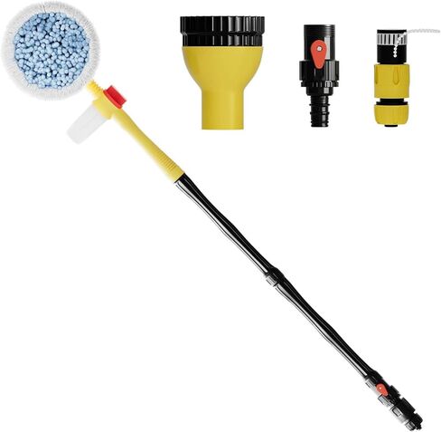 Car Wash Brush with Long Handle,Auto Rotating Car Wash Brush Cleaning Kit 360° Spin Car Mop with Pressure Washer Gun and Hose Nozzle for Cars RV Truck Yards Gardens etc in Saudi Arabia