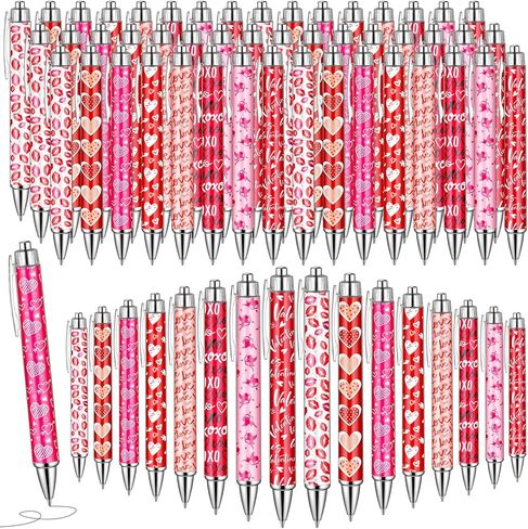 72 Pack Spring Floral Ballpoint Pens, Black Ink Retractable Pens with Flower Butterfly Patterns, Cute Spring Stationery for Teachers, Office Supplies in Saudi Arabia
