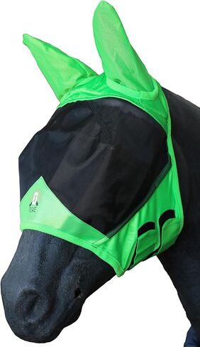 Fine Mesh Horse Fly Mask w/Ears, UV blocking 3D Eye Visor with extra fleece cushioned forehead, Protection from Insect Pests in Kuwait