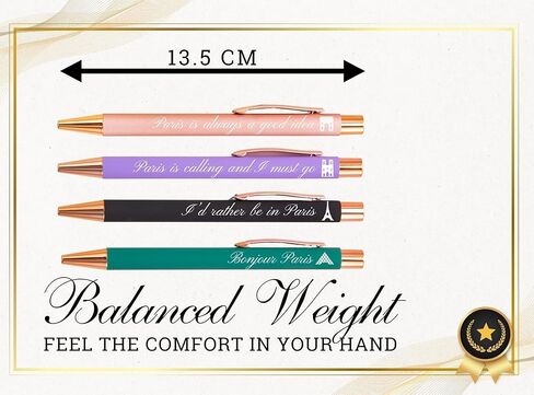 InnoBeta Paris Gifts for Women, French France Themed Gifts for Christmas, Birthday, Ballpoint Pen Set of 4 in Kuwait