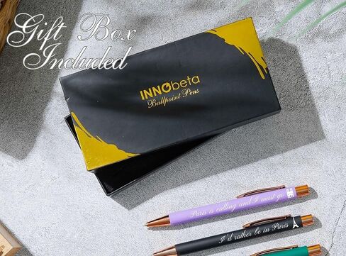 InnoBeta Paris Gifts for Women, French France Themed Gifts for Christmas, Birthday, Ballpoint Pen Set of 4 in Kuwait