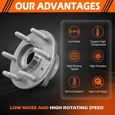 GAHA 513277 Front or Rear Wheel Hub Bearing Assembly Fit for GMC Acadia 2007-2016, Acadia Limited 2017, for Chevy Traverse 2009-2017, for Buick Enclave 2008-2017, for Saturn Outlook 07-10 w/ABS 6 Lugs in Kuwait