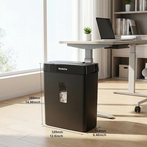 Paper Shredder for Home,10-Sheet Cross Cut with 13L Basket, P-4 Security Level,3-Mode Design - Shreds CD and Credit Card,Shredders for Home Use in Kuwait