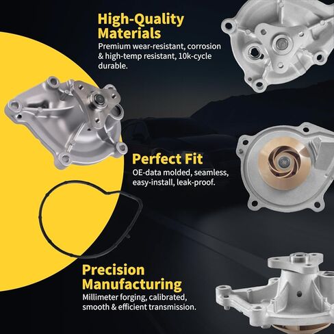 AW6244 Engine Water Pump Kit Fit for Mini Cooper 2007-2014, Cooper Countryman 2011-2014, Cooper Paceman 2013-2014 L4 1.6L 11517550484 11517648827 11518604888 1201H8 in Saudi Arabia