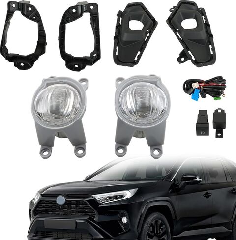 زوج من مصابيح الضباب للسائق الأيسر والجانب الأيمن من Labwork لاستبدال Rav4 LE XLE 2023 2024 مصابيح الضباب مصابيح القيادة TO2593129 TO2592129 in Kuwait