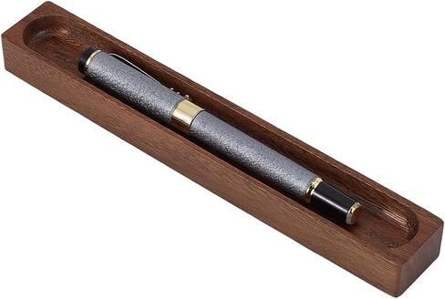 BENECREAT 200mm Walnut Pen Tray, Minimalist Wood Pen Holder, Pen Storage Tray for Office Desk Organizer Writing Accessories Gift Home Bedroom Decoration 7.87x1.14inch in Saudi Arabia