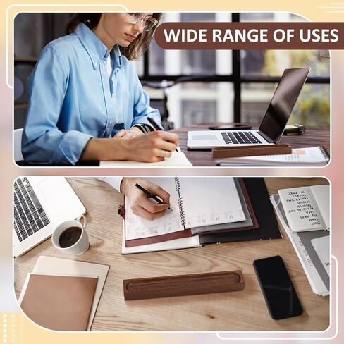 BENECREAT 200mm Walnut Pen Tray, Minimalist Wood Pen Holder, Pen Storage Tray for Office Desk Organizer Writing Accessories Gift Home Bedroom Decoration 7.87x1.14inch in Saudi Arabia
