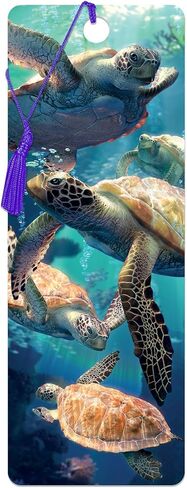 Bookmark - Dolphin Family from Deluxebase. A Dolphin Book Marker with lenticular 3D Artwork Licensed from Renowned Artist Michael Searle in Saudi Arabia