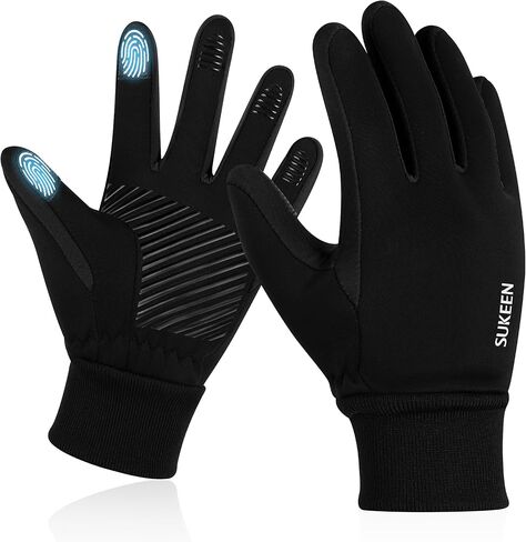 Sukeen Kids Winter Gloves, Touchscreen Anti-Slip Kids Cycling Gloves, Warm Windproof Kids Gloves Cold Weather, Lightweight Sports Gloves Boys Girls Running Cycling Biking in Kuwait