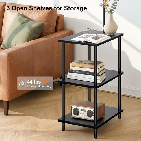 مصباح أرضي LED مع طاولة، مصباح أرضي فائق السطوع 25 وات/3000 لومن مع جهاز تحكم عن بعد، طاولة نهائية مع مصباح مرفق، طاولات جانبية مع مصباح مع رأس دوار 350 درجة لغرفة المعيشة وغرفة النوم والمكتب in Kuwait