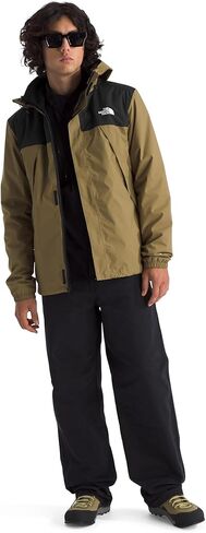 سترة Antora Triclimate للرجال من The North Face - هيكل مقاوم للماء، طبقة صوف داخلية دافئة، غطاء رأس قابل للتعديل مع رباط، أسود أرز/TNF، مقاس X-Large in Saudi Arabia