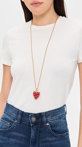 Kenneth Jay Lane Women's Strawberry Pendant Necklace in Saudi Arabia
