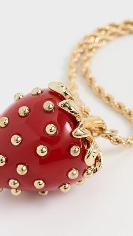 Kenneth Jay Lane Women's Strawberry Pendant Necklace in Saudi Arabia