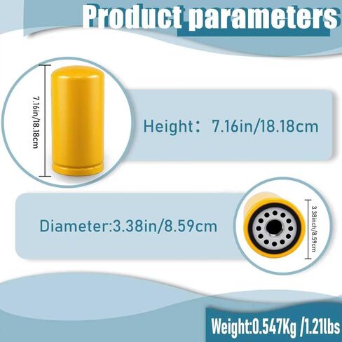 1R0750 Fuel Filter Fit for Chevy/GMC Duramax 2001-2016(LB7/LML/LMM) Caterpillar 1R-0750,Fleetguard FF5320, Donaldson P551313,Baldwin BF7633,(Pack of 1) in Saudi Arabia