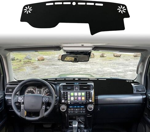 Dash Cover Fit for Toyota 4Runner 2010-2023 Custom Dashboard Cover Mat Non-Slip Pad Sunshield Cover Center Console Protector Cover Mat Anti-Glare for Toyota 4Runner Accessories,Red Edge in Kuwait