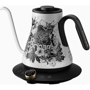 Cocinare Gooseneck Electric Kettle with Temperature Control, Pour Over Coffee & Tea, Retro Vintage Style 1200W for 180-sec Quick Boil Time, Stainless Steel Kettle Water Boiler, 30oz/0.9L (Dark Grey) in Kuwait