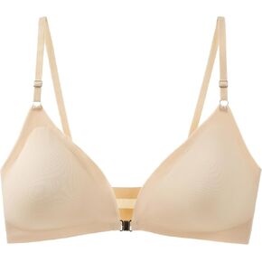 Women Ice Silk Seamless Bralettes Front Closure Wireless Padded Bra in Kuwait