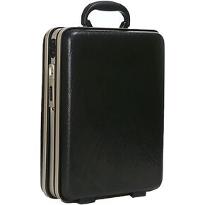 Baxi&barna Vertical Laptop Briefcase, 15 Inch Hard Shell, Multi-Pocket Design, A4 Compatible, Hardside Lightweight Briefcases, Black in Saudi Arabia