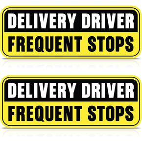 | (قطعتان) ملصق سائق التوصيل - مقاس 9 بوصة - لافتة سائق توصيل قوية ومتينة ومقاومة للعوامل الجوية. لافتة سائق توصيل مثالية للسيارة in Kuwait