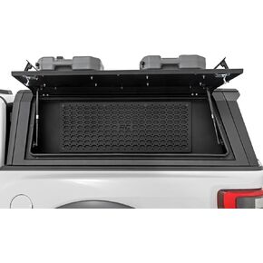 صندوق تخزين جانبي بغطاء سرير من Rough Country (جانب السائق) - يناسب أغطية سرير RC فقط، منظم غطاء سرير الشاحنة مع ضوء LED (Chevy/Ford/GMC/Ram) in Kuwait