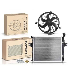 Replacement Parts for Radiator&Cooling Fan Assembly Kit for Jeep WJ Grand Cherokee 1999-2000 V8 4.7L Mod-A58PP-104211 in Kuwait