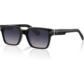 Men’s Modern Acetate Sunglasses – Rounded‑Square Bold Geometry with Wire‑Core Temples & Polarized UV400 Clarity in Kuwait